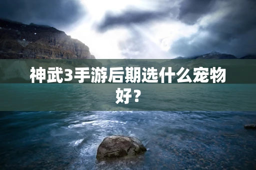 神武3手游后期选什么宠物好？