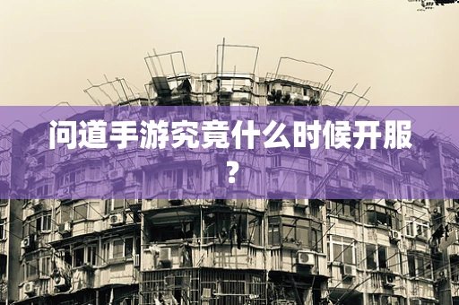 问道手游究竟什么时候开服？
