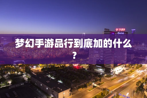 梦幻手游品行到底加的什么？