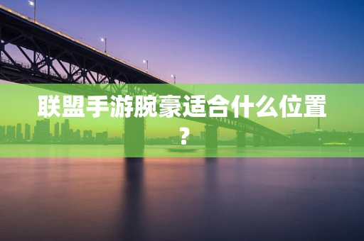 联盟手游腕豪适合什么位置？