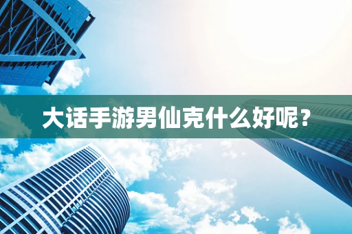 大话手游男仙克什么好呢？