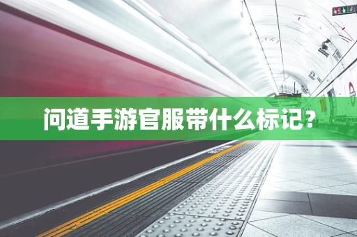 问道手游官服带什么标记？