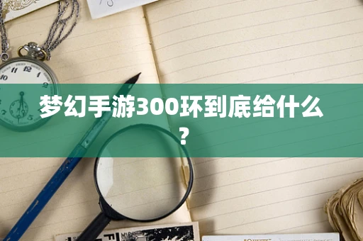 梦幻手游300环到底给什么？