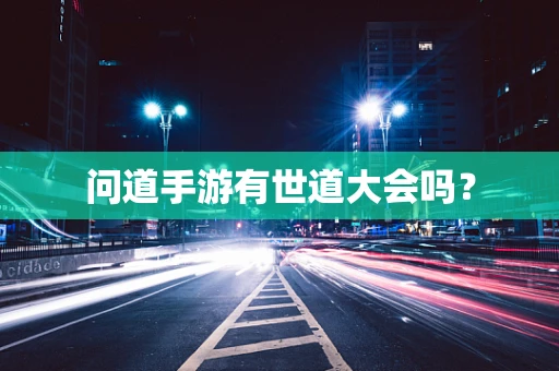 问道手游有世道大会吗？