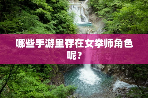 哪些手游里存在女拳师角色呢？
