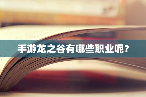 手游龙之谷有哪些职业呢？
