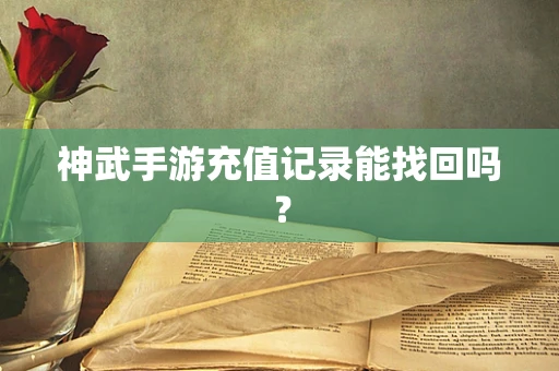 神武手游充值记录能找回吗？