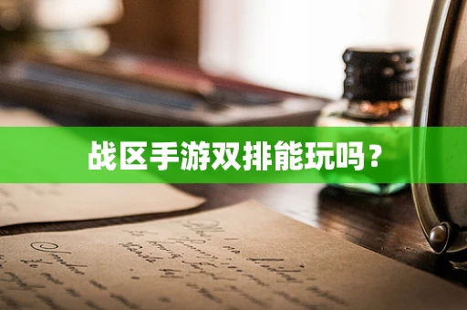 战区手游双排能玩吗？