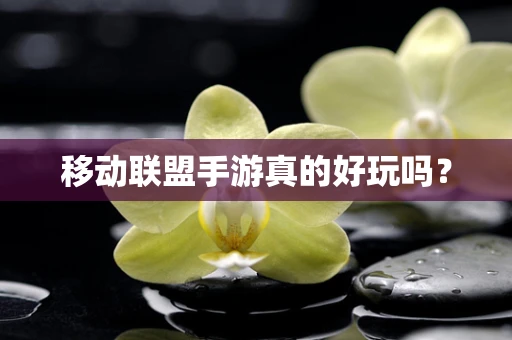移动联盟手游真的好玩吗？