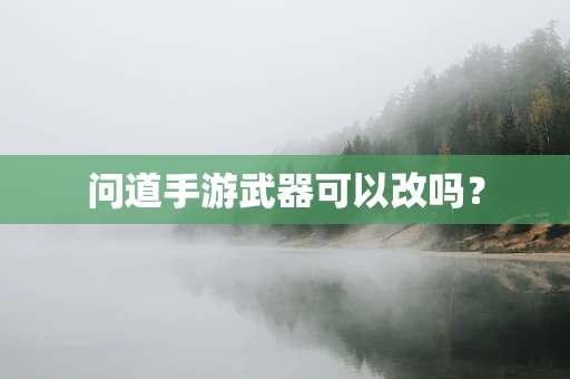 问道手游武器可以改吗？